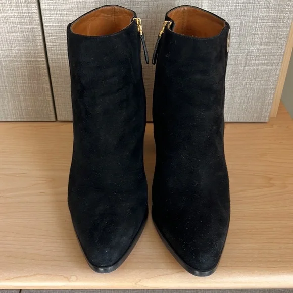 Chloe black suede ankle boots heels size 7.5 - Picture 2 of 6